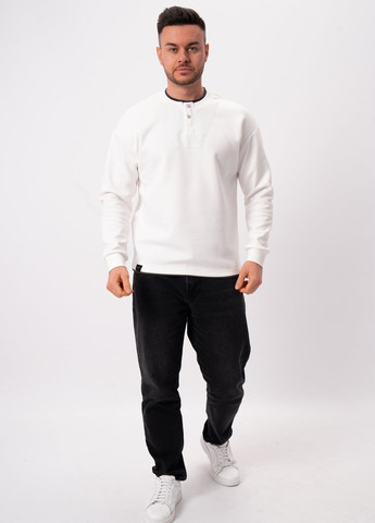 Белый демисезонный кэжуал лонгслив Trend Collection однотонный