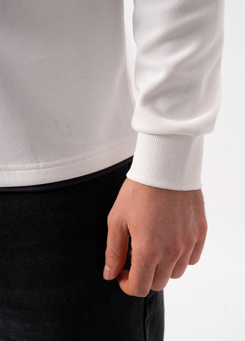 Белый демисезонный кэжуал лонгслив Trend Collection однотонный