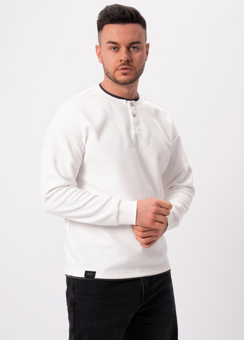 Белый демисезонный кэжуал лонгслив Trend Collection однотонный