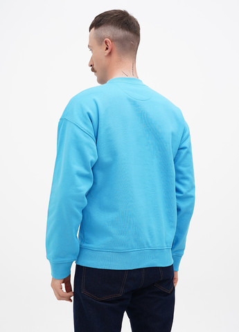 Голубой свитшот H&M однотонный без декора (366276649)