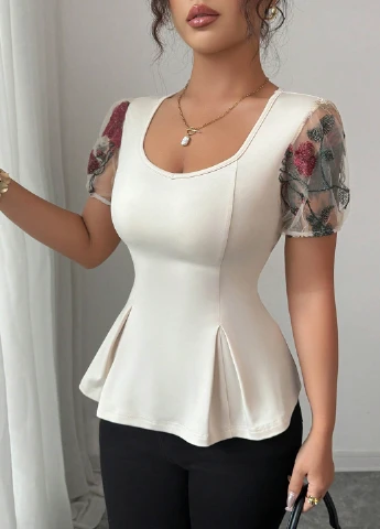 Комбинированная блуза SHEIN