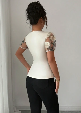 Комбинированная блуза SHEIN