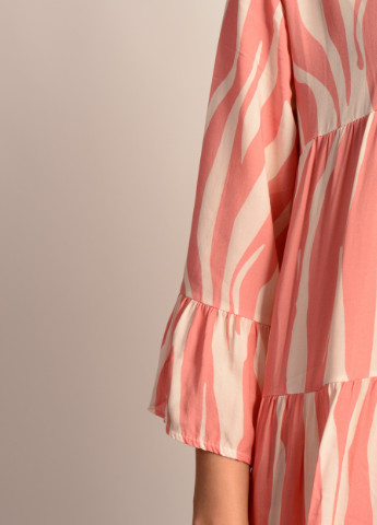 Розовое кэжуал платье рубашка New Collection в полоску