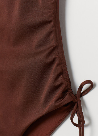 Темно-коричневый летний купальник слитный H&M