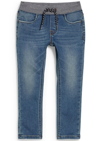 Синие демисезонные слим джинсы C&A