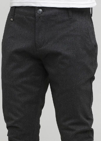 Графитовые кэжуал демисезонные укороченные, зауженные брюки Benson & Cherry