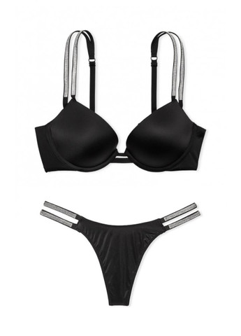 Черный демисезонный комплект (бюстгальтер, трусики) Victoria's Secret