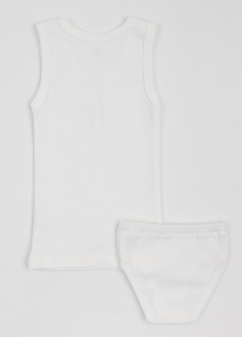 Молочный демисезонный комплект (майка, трусики) Фламинго