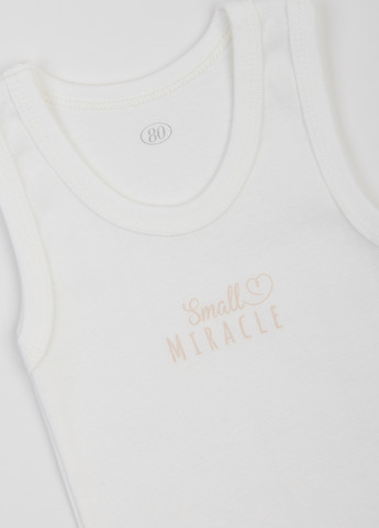 Молочный демисезонный комплект (майка, трусики) Фламинго