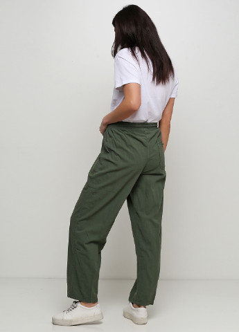 Оливково-зеленые кэжуал демисезонные брюки Essa