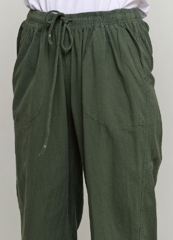 Оливково-зеленые кэжуал демисезонные брюки Essa