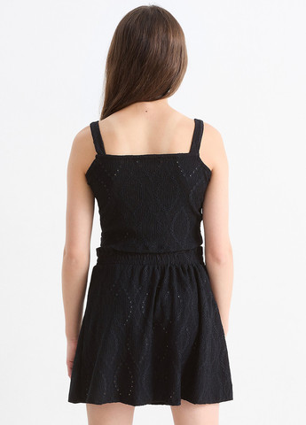 Черный летний костюм (топ, юбка) C&A