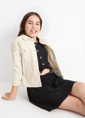 Черный летний костюм (топ, юбка) C&A