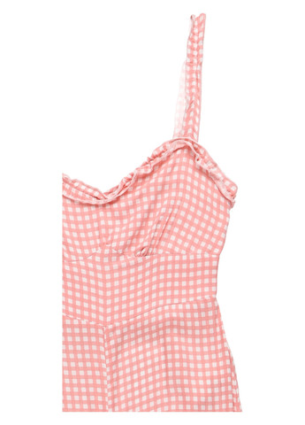 Комбінезон Cotton On комбінезон-брюки клітинка рожевий кежуал віскоза