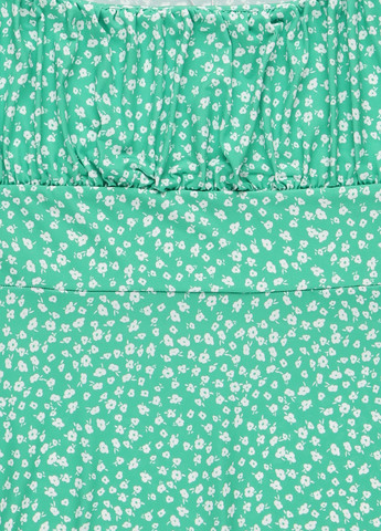 Салатова кежуал сукня кльош MINT&BERRY з квітковим принтом