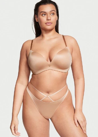 Бежевый демисезонный комплект (бюстгальтер, трусики) Victoria's Secret