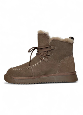 Зимние ботинки Cailaste волнистая подошва, со шнуровкой из натуральной замши