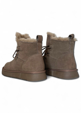 Зимние ботинки Cailaste волнистая подошва, со шнуровкой из натуральной замши