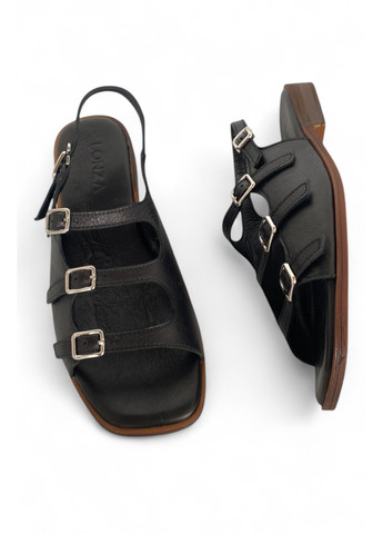 Черные босоножки Lonza с ремешком