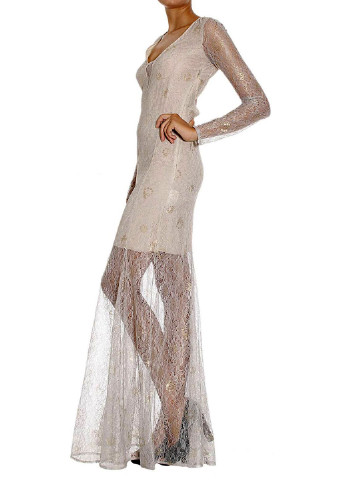 Бежевое вечернее платье Patrizia Pepe однотонное