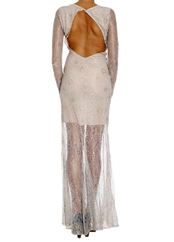 Бежевое вечернее платье Patrizia Pepe однотонное