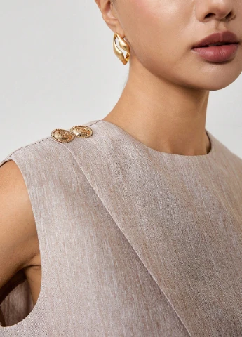 Бежевая блуза SHEIN