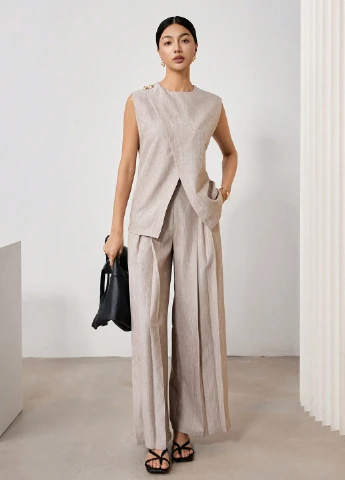 Бежевая блуза SHEIN
