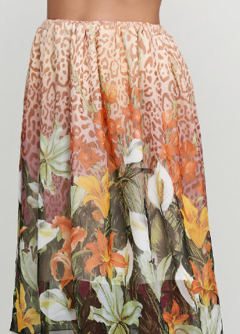 Разноцветная кэжуал цветочной расцветки юбка Gator а-силуэта (трапеция)