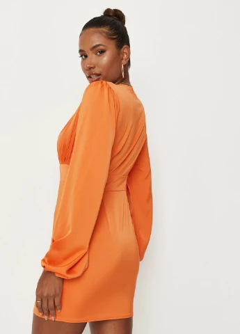 Оранжевое кэжуал платье Missguided однотонное