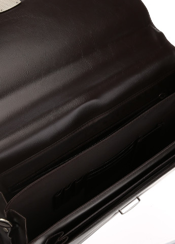 Портфель Marc Chantal однотонный тёмно-коричневый деловой