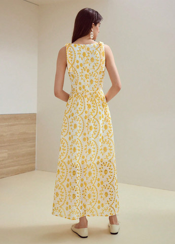 Білий кежуал сукня а-силует SHEIN з квітковим принтом