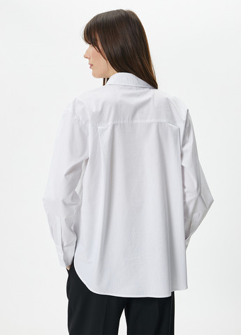 Белая кэжуал, классическая рубашка однотонная KOTON