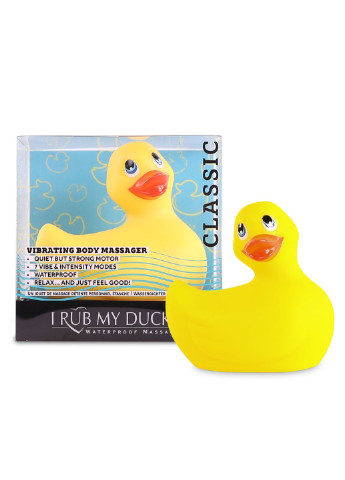 Вібромасажер качечка I Rub My Duckie - Classic Yellow v2.0, скромняжка Big Teaze Toys (255260279)