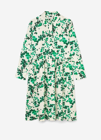 Зеленое кэжуал платье рубашка Marc O'Polo с цветочным принтом