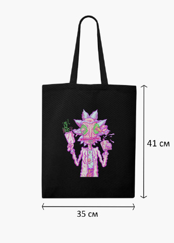 Эко сумка шоппер Рик Санчез Рик и Морти (Rick Sanchez Rick and Morty) (9227-2944-BK) MobiPrint (236265442)