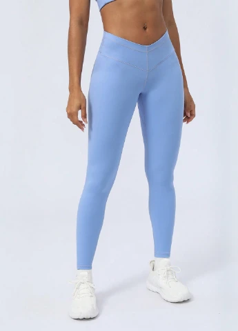 Голубые демисезонные леггинсы SHEIN