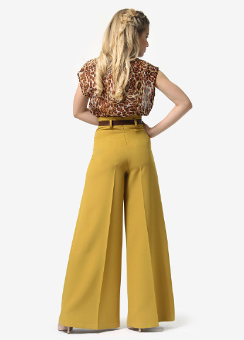 Желтые кэжуал демисезонные клеш брюки Lila Kass