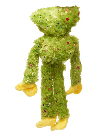 Мягкая игрушка обнимашка Хаги Ваги салатовая с блёстками и звездочками 40 см с липучками на лапках Huggу-Wuggу Unbranded (256507911)