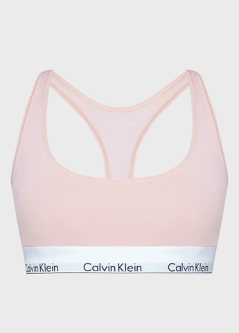 Рожевий топ бюстгальтер Calvin Klein без кісточок бавовна
