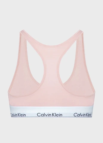 Рожевий топ бюстгальтер Calvin Klein без кісточок бавовна