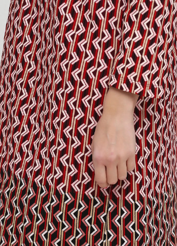 Бордова кежуал сукня Signature Collection з геометричним візерунком
