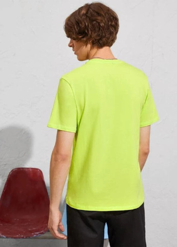 Кислотно-зеленая футболка SHEIN