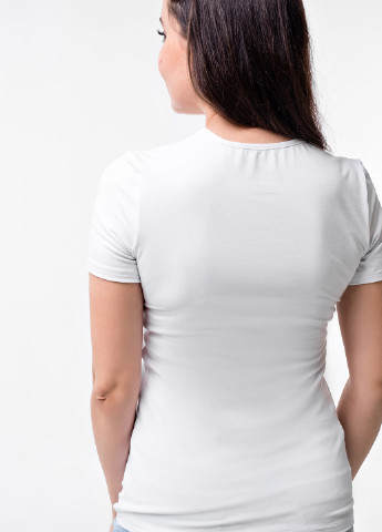 Белая летняя футболка для беременных Lullababe