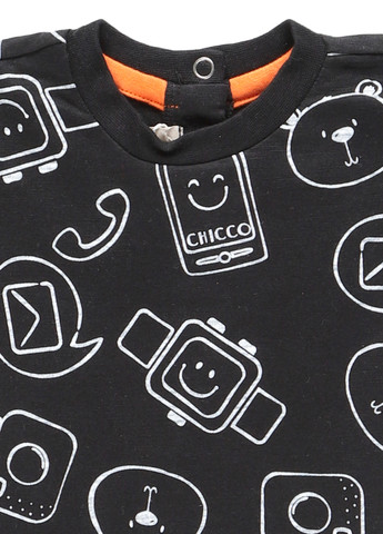 Черная летняя футболка Chicco
