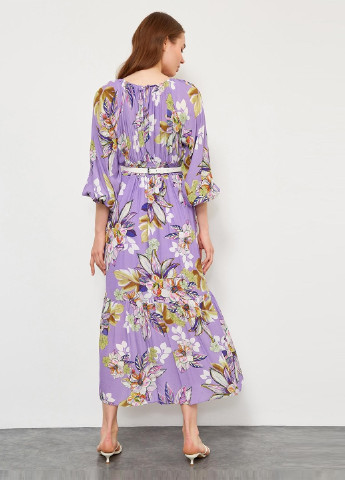 Сиреневое кэжуал платье Setre с рисунком