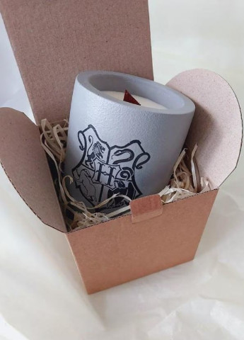 Свічка "Harry Potter" в гіпсовому кашпо ручної роботи у подарунковій коробці BeautlyMaysternya (253792765)
