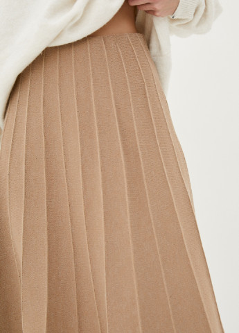 Бежевая кэжуал однотонная юбка Sewel плиссе