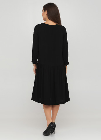 Черное кэжуал платье оверсайз Garnet Hill однотонное
