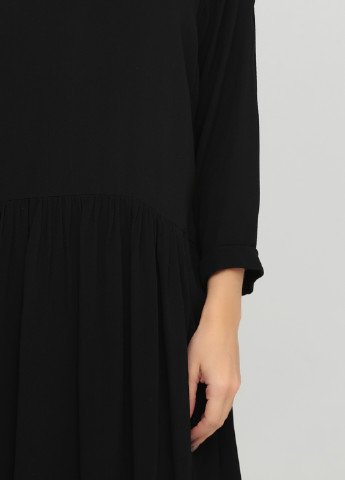 Черное кэжуал платье оверсайз Garnet Hill однотонное
