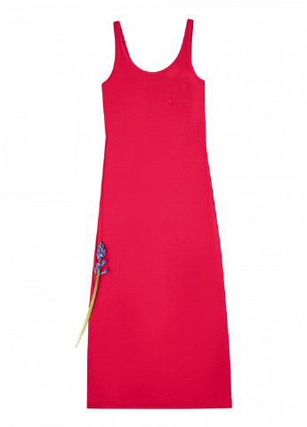 Малиновое кэжуал платье United Colors of Benetton однотонное